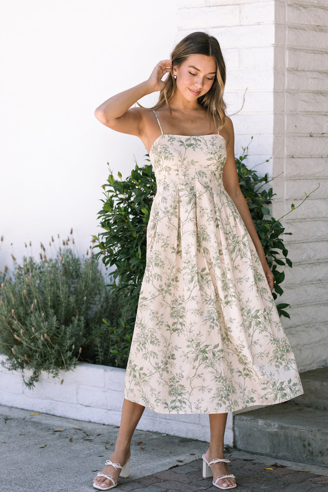 Azure Garden Floral Midi Dress - westharlow