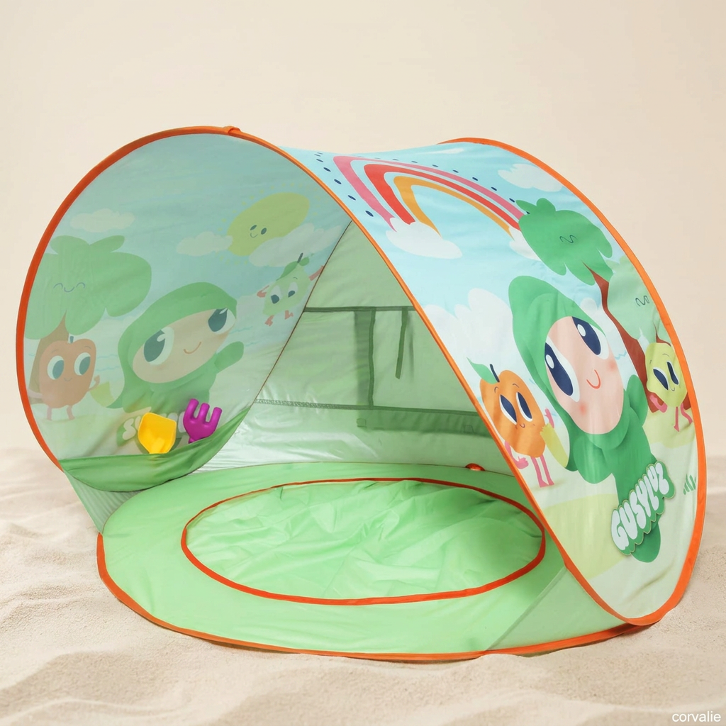 UPF 50 Pop-Up Baby Beach Tent Gusy Luz Design for Babies 12 Months and Up